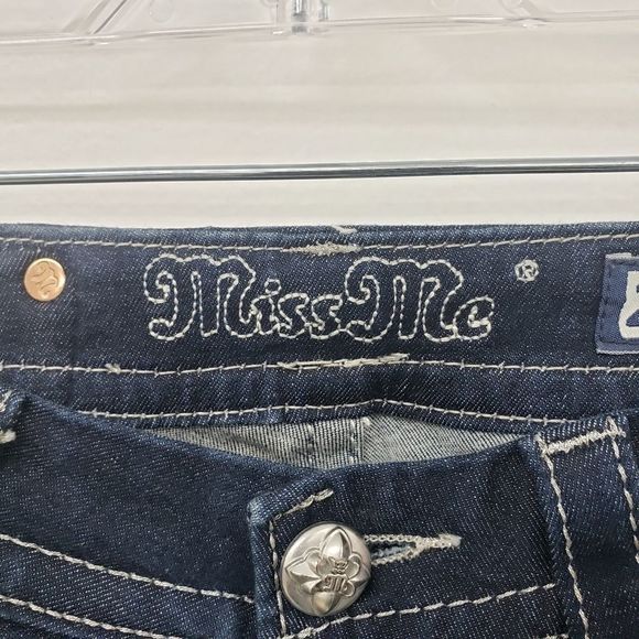 Miss Me Fluer de Lis Easy Skinny Jeans Size 26 - Picture 7 of 12
